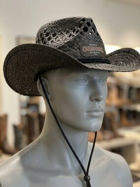 Tequila Cazadores black straw cowboy hat